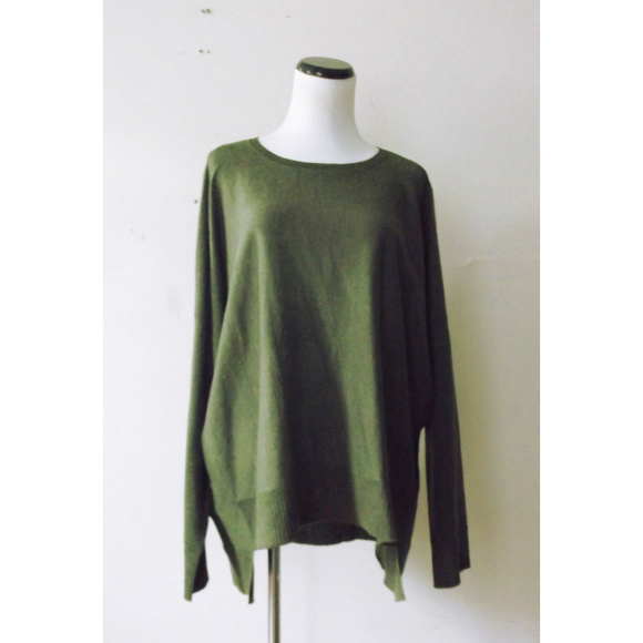 Eileen Fisher alpaca tencel hi-low boxy sweater - Picture 4 of 6